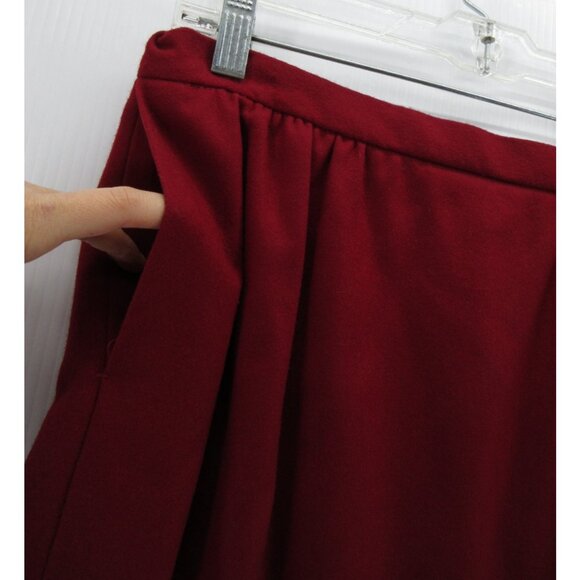 VINTAGE Pendleton Skirt 12 Petites Virgin Wool A-Line Career Slit 90s - Picture 2 of 11